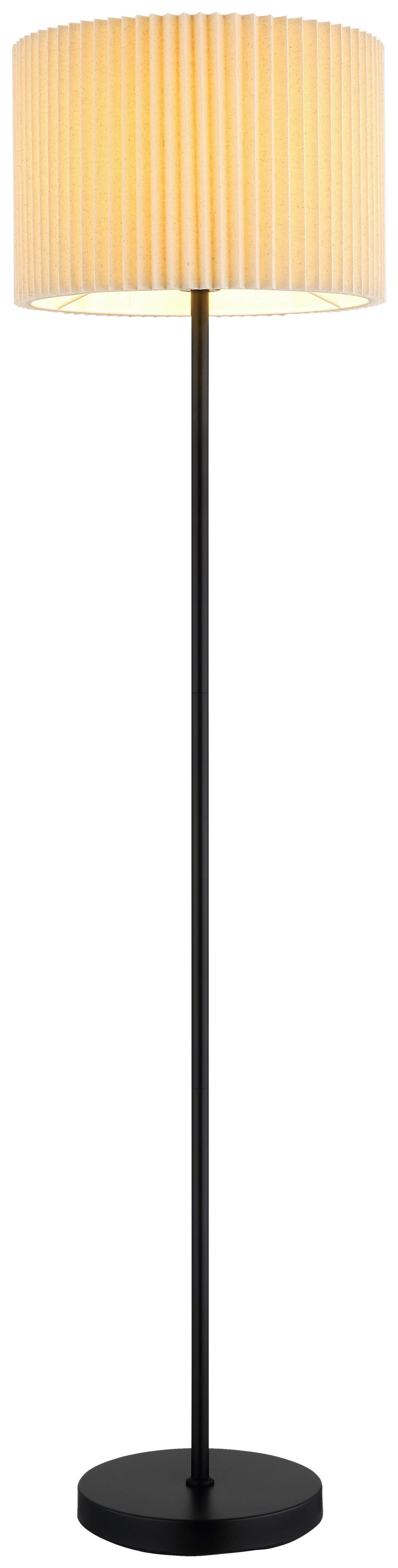 LAMPA STOJĄCA LISA - kolor naturalny/czarny, Modern, metal/tkanina (38/152cm) - Novel