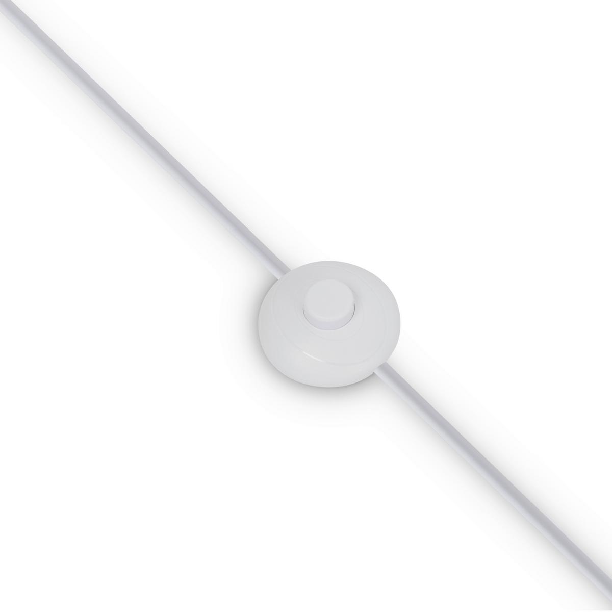 Stehleuchte Calvin Weiß max. 60 Watt - Weiss, Trend, Holz/Textil (60.7/164.2cm) - MAYTONI