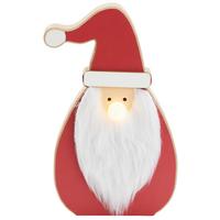 Led-díszlámpa Eckhard - bézs/piros, Konventionell, fa/szőrme (11/20/2cm)