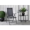Gartenstuhl 2er-Set Break ca. 55x108 cm Schwarz - Schwarz, KONVENTIONELL, Kunststoff/Textil (55/108/62cm) - Gardenson