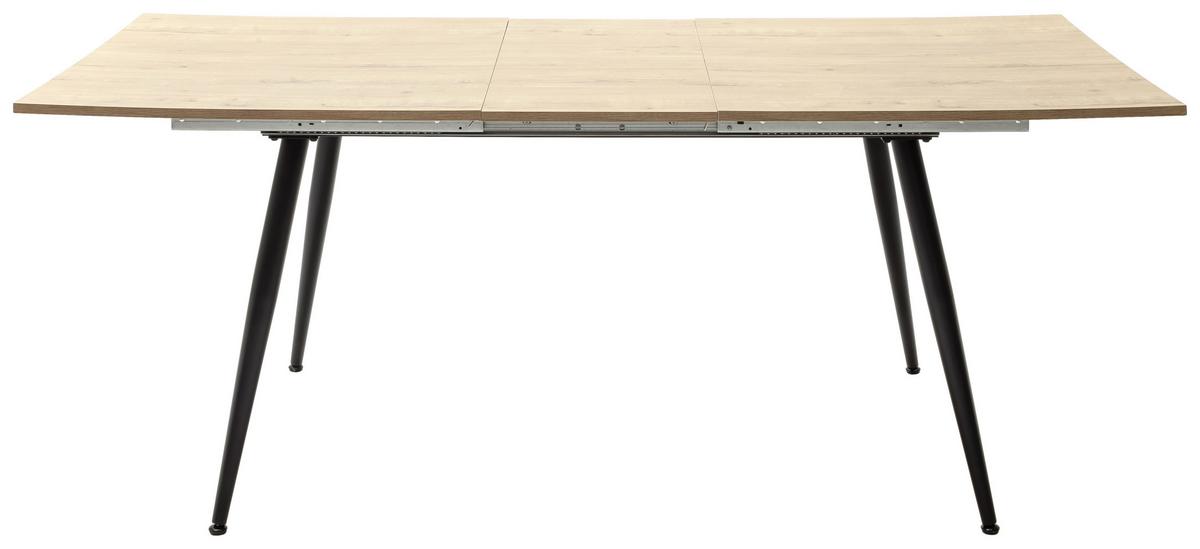 Raztegljiva Jedilna Miza Barbuda, 160-200 X 90 Cm - črna/divji hrast, Moderno, kovina/leseni material (160-200/90/76cm) - MID.YOU
