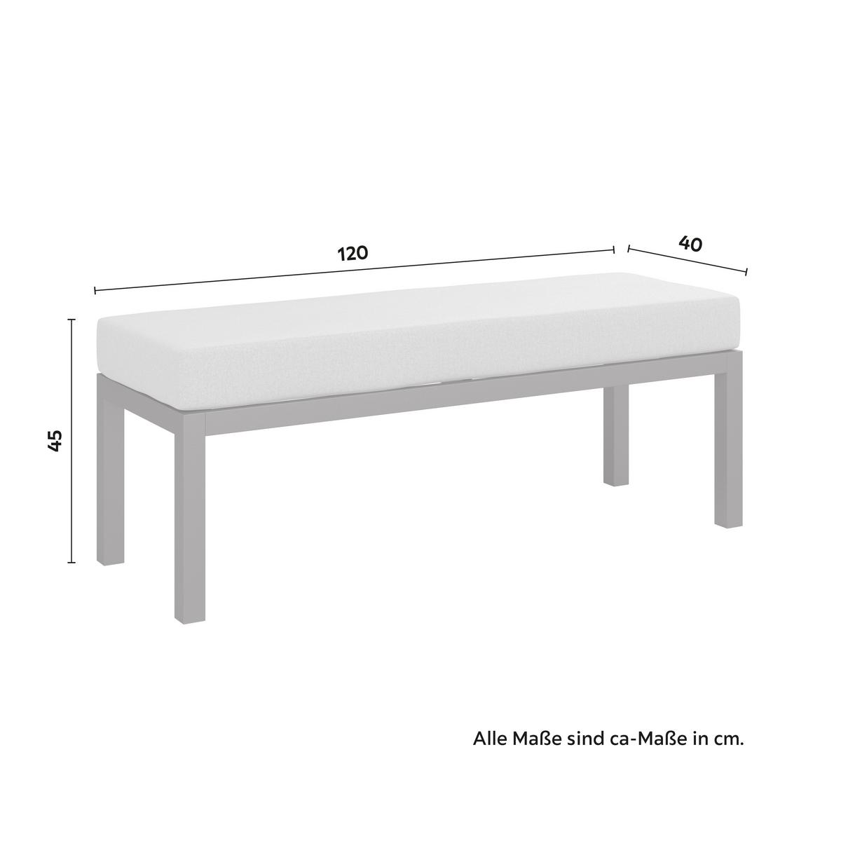 Kerti Garnitúra Eliza - világosszürke/sötétszürke, Modern, műanyag/Üveg (241/73/187cm) - Mömax