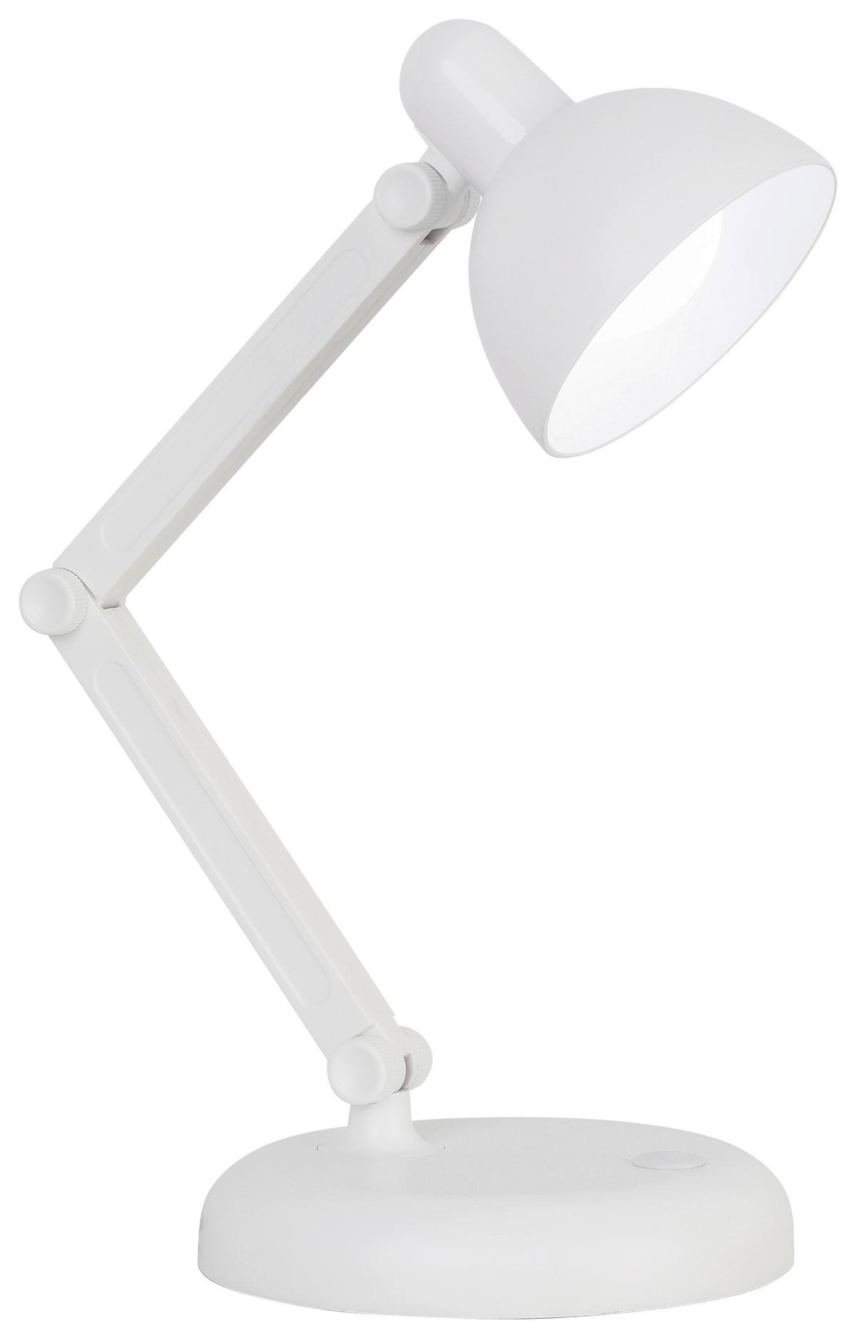 Led Asztali Lámpa Schwank - fehér, Modern, műanyag (12,5/34cm) - Modern Living