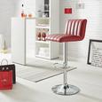Bárszék Cool - piros, modern, fém (42/87-108/53cm) - MÖMAX modern living