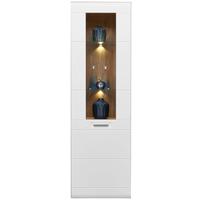 Vitrină AURIS - alb, Modern, sticlă/material pe bază de lemn (60/204,2/37,1cm) - Modern Living