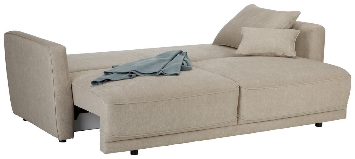 Trosjed Na Razvlačenje Andora - bež/crna, Moderno, tekstil/plastika (238/90/104cm) - Mömax