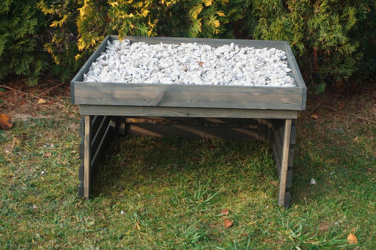 MAŁY GARAŻ 74-216 - szary, Basics, drewno (84/46/78cm) - Atrigo