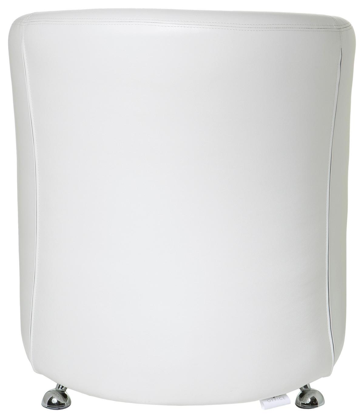 Fotelj St. Lucia, Bela - barve kroma/bela, Moderno, kovina/tekstil (60/85/50cm) - MID.YOU