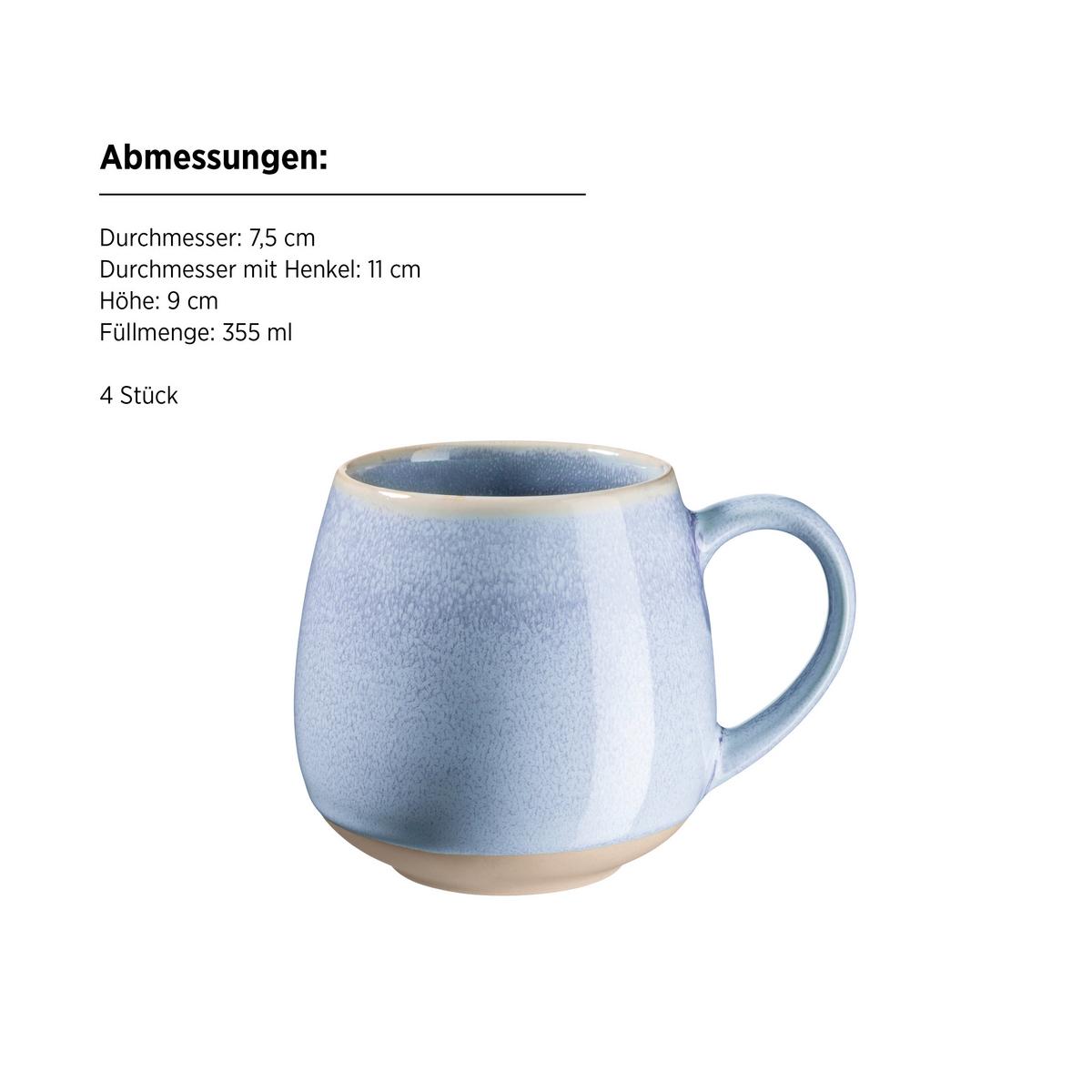 Frühstücksservice 935620 Aquata Frühstückservice - Blau/Braun, Basics, Keramik - Mäser