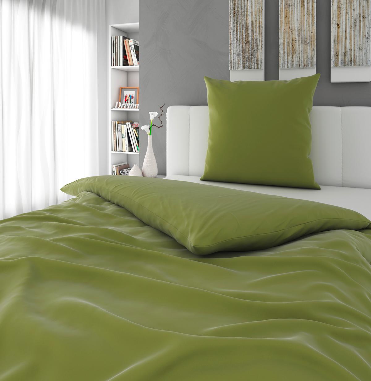 POŚCIEL SEGESTA - ciemnozielony, Modern, tkanina (155/220cm) - Novel