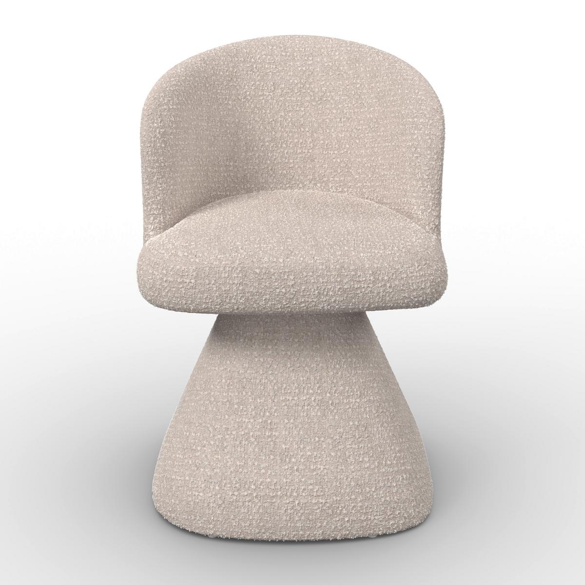 Armlehnstuhl Maylea Creme Webstoff Gepolstert - Creme, MODERN, Holz/Textil (61/60,5/81cm) - Bessagi Home