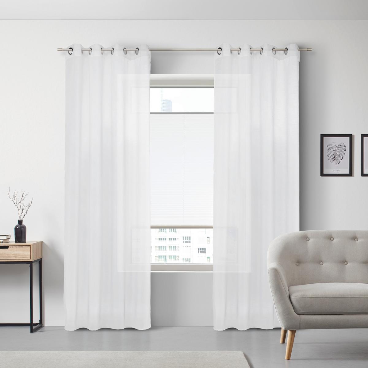 Ösenschal Dolly ca. 140x245cm - Weiß, Textil (140/245cm) - Modern Living