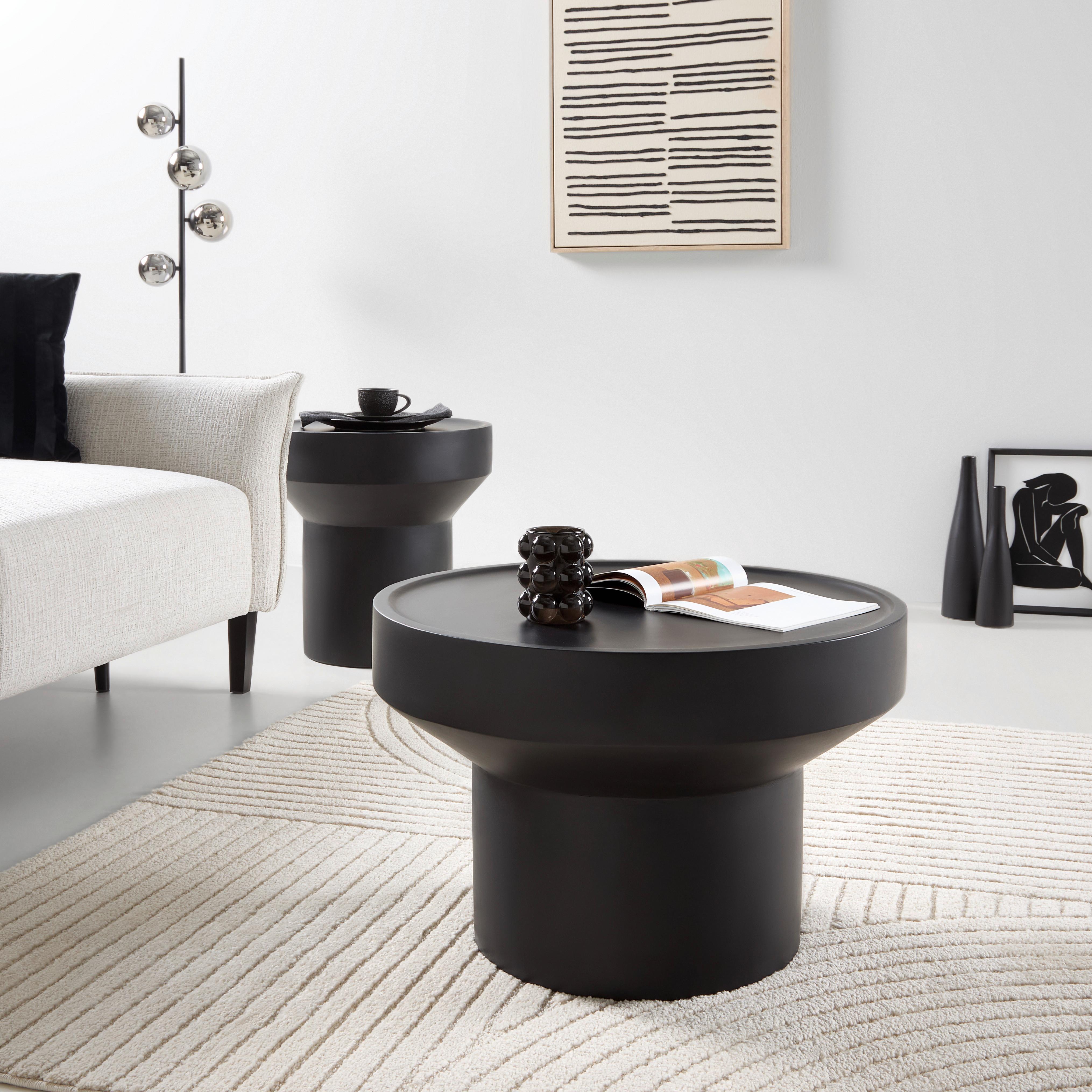 SOFFBORD GRADINO -TREND- - svart, Modern, trä (60/40cm) - Premium Living