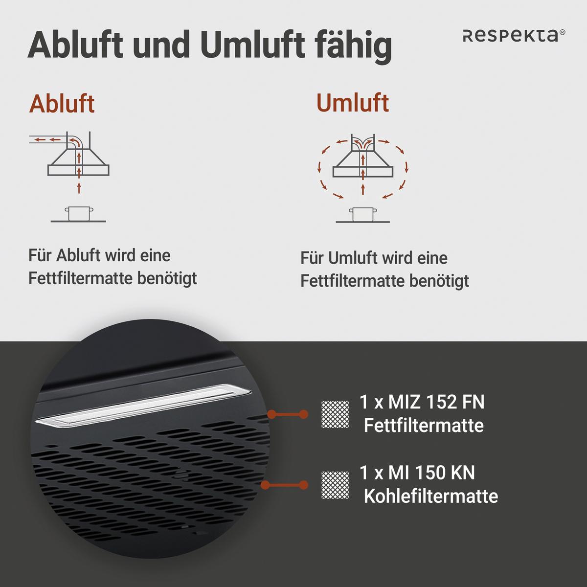 Dunstabzugshaube CH600SC-19 Schwarz - Schwarz, Trend, Metall (60/8/46,5cm) - Respekta