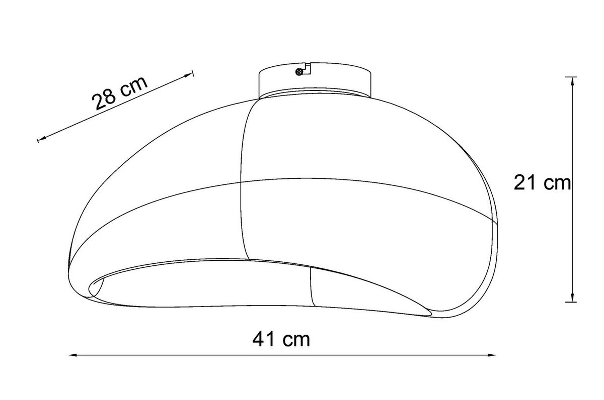 LAMPA SUFITOWA FORTUNA - biały, Design, tworzywo sztuczne/metal (41/28/21cm) - Collet's Monde
