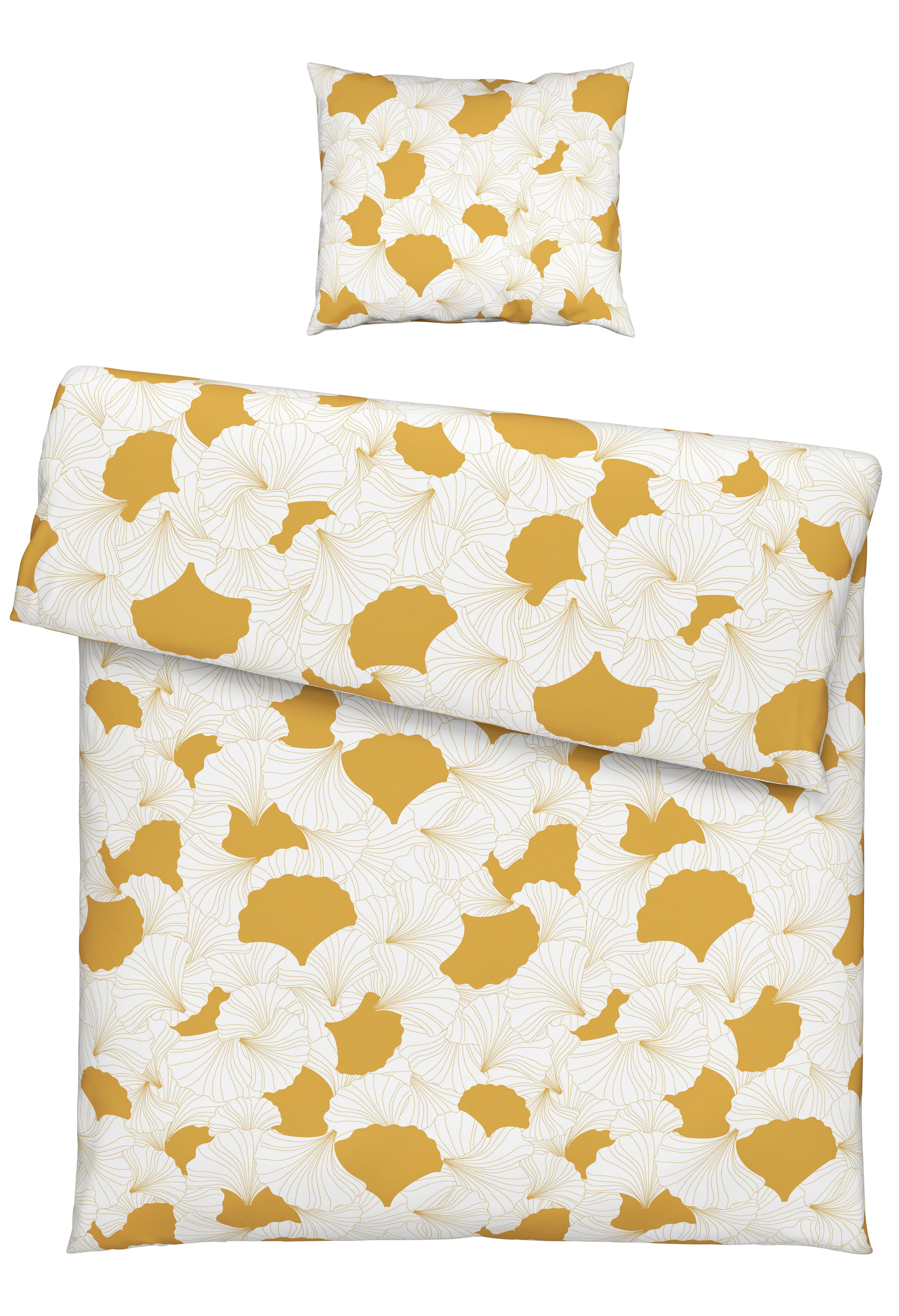 BETTWÄSCHESET GINGKO - Gelb, Modern, Textil (160/210cm) - Modern Living
