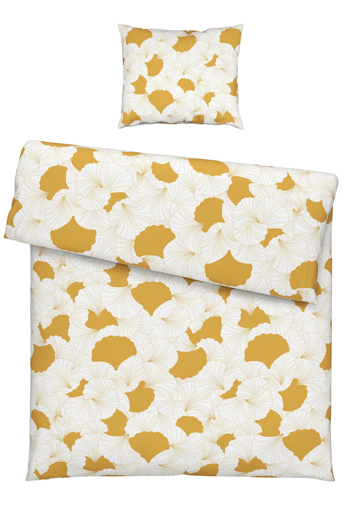 BETTWÄSCHESET GINGKO - Gelb, Modern, Textil (160/210cm) - Modern Living