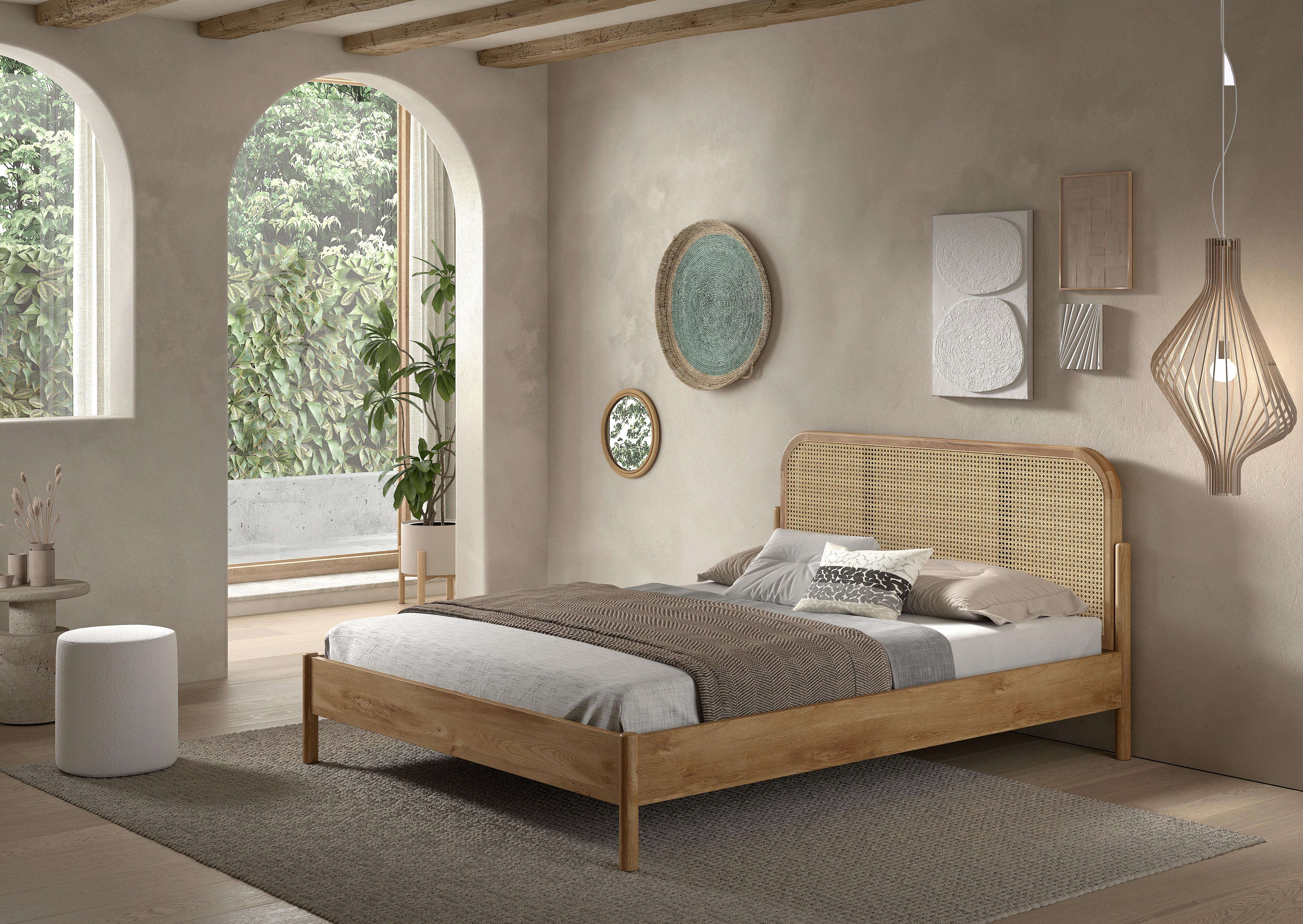 Bett Olive ca. 160x200 Eichefarben - Eichefarben, MODERN, Holz/Holzwerkstoff (160/200cm) - MID.YOU
