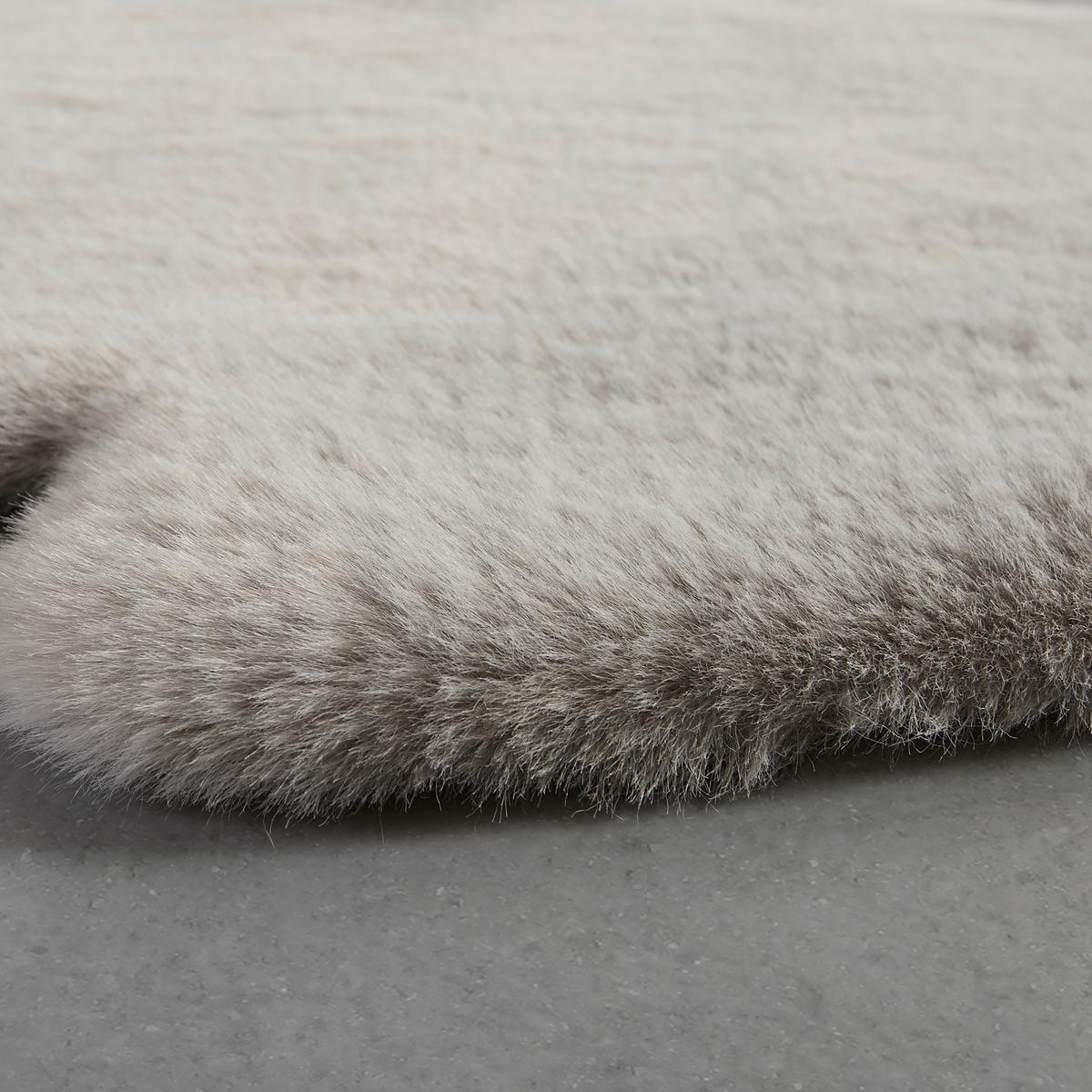 Blană sintetică Marlene - gri, textil/blană (90/60cm) - Modern Living