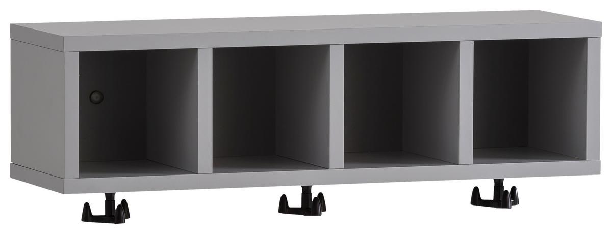 Wandregal Balto Grau - Grau, MODERN, Holzwerkstoff (60/200/17,6cm) - MID.YOU