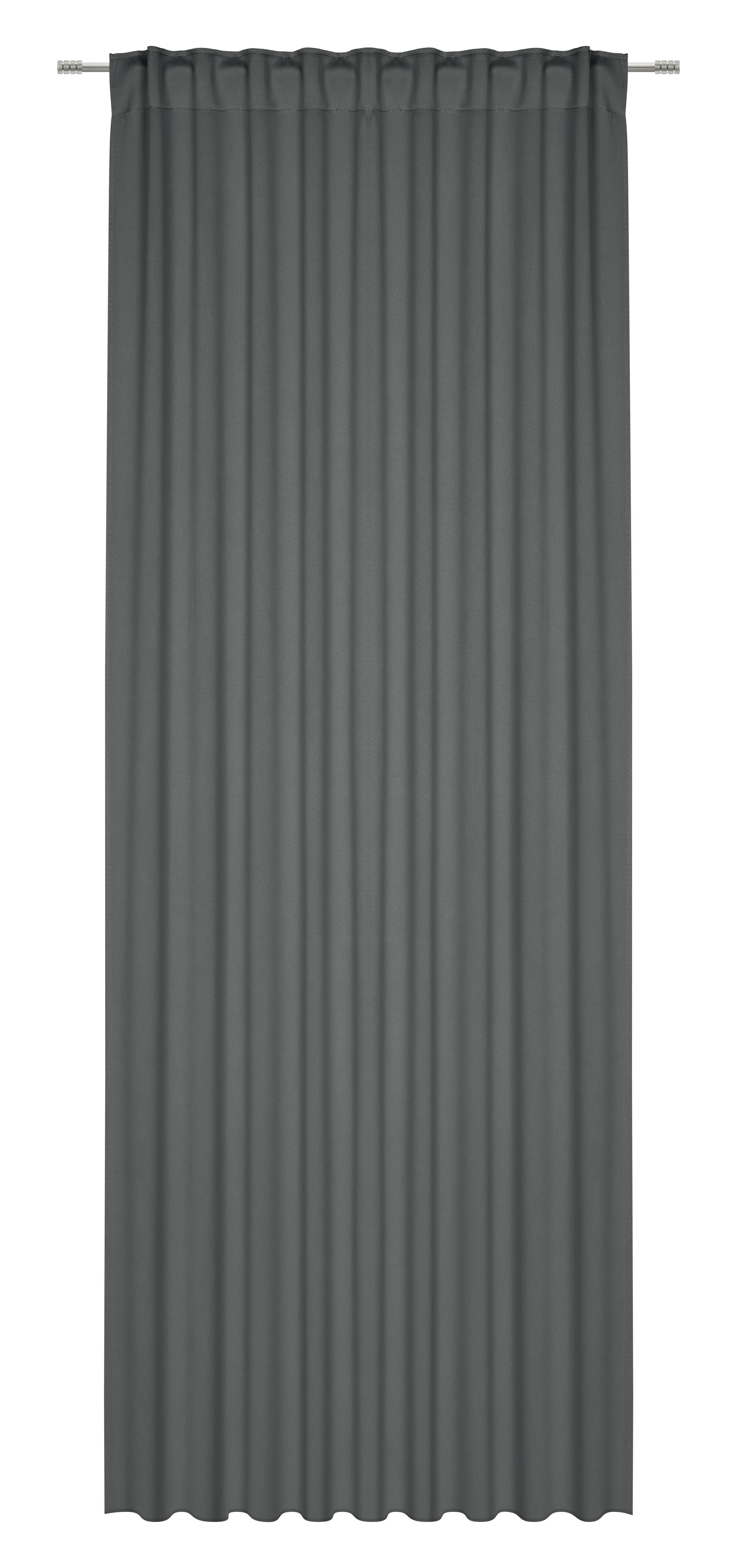 Sötétítőfüggöny 2db-Os Henri 140/245 - antracit, textil (135/245cm) - Mömax