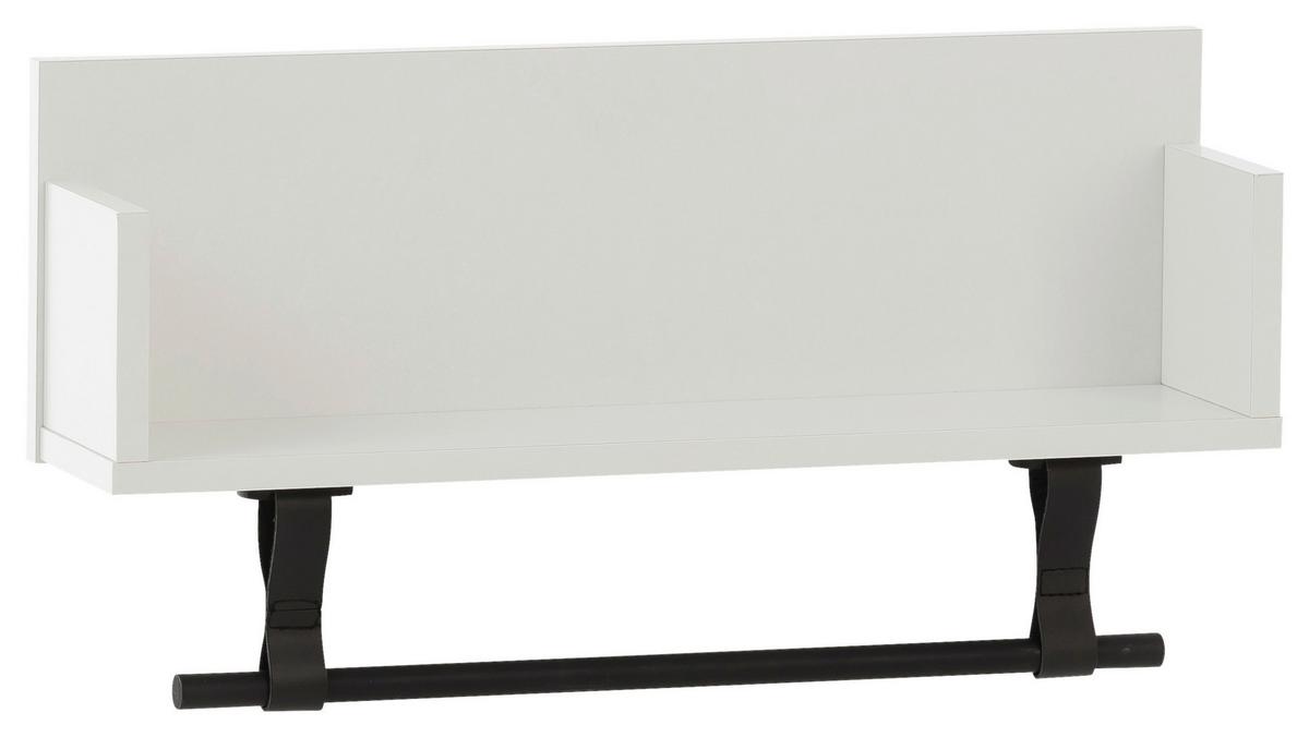 Stenski Regal Ella, Bela - bela, Design, leseni material (59,8/31,5/13,5cm) - MID.YOU