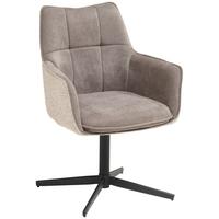 KRZESŁO Z PODŁOKIETNIKAMI KEREM - antracytowy/czarny, Konventionell, metal/tkanina (62/85/62cm) - MID.YOU