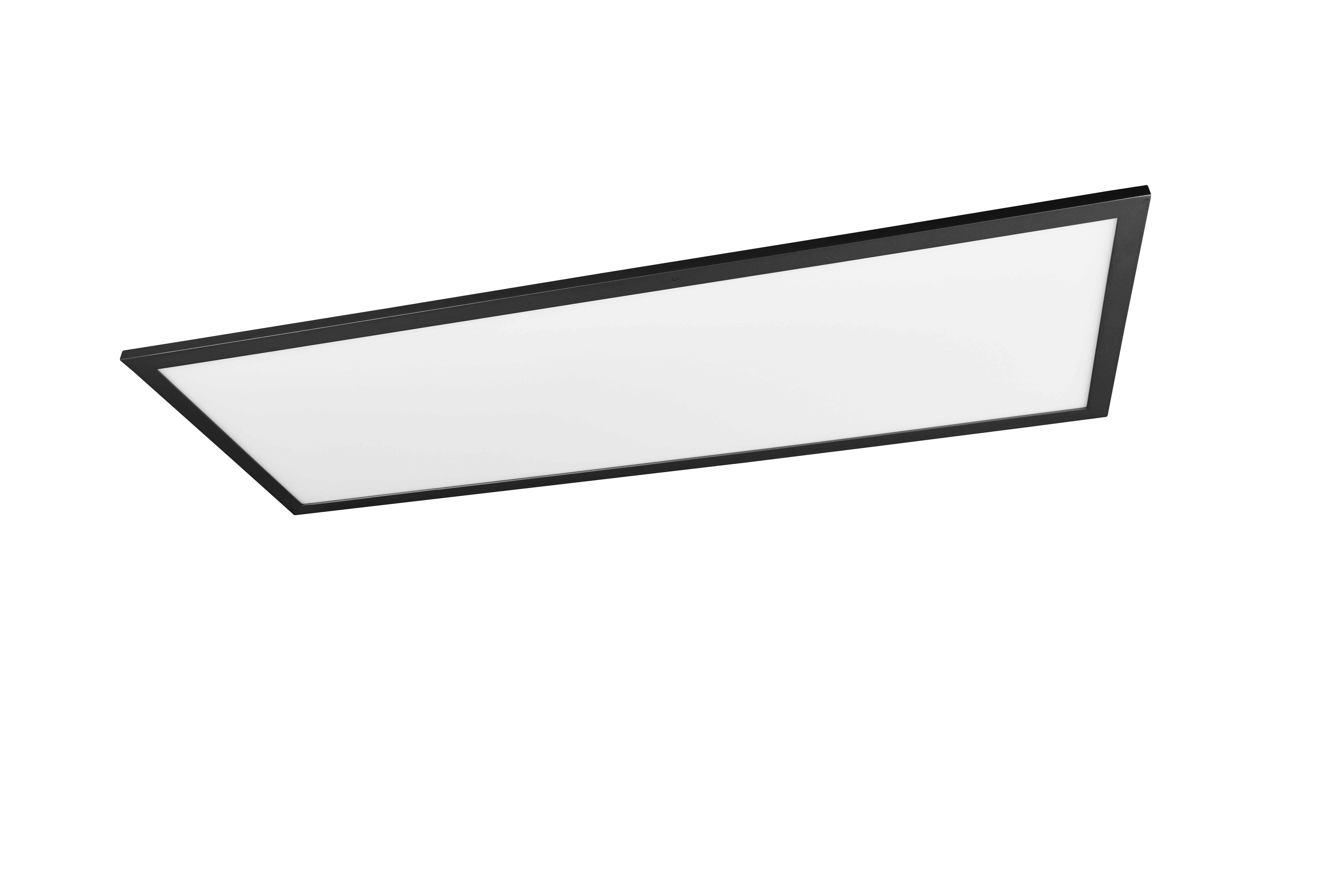 LED-Deckenleuchte Schwarz 34 Watt - Schwarz, Basics, Metall (30/80/5cm)