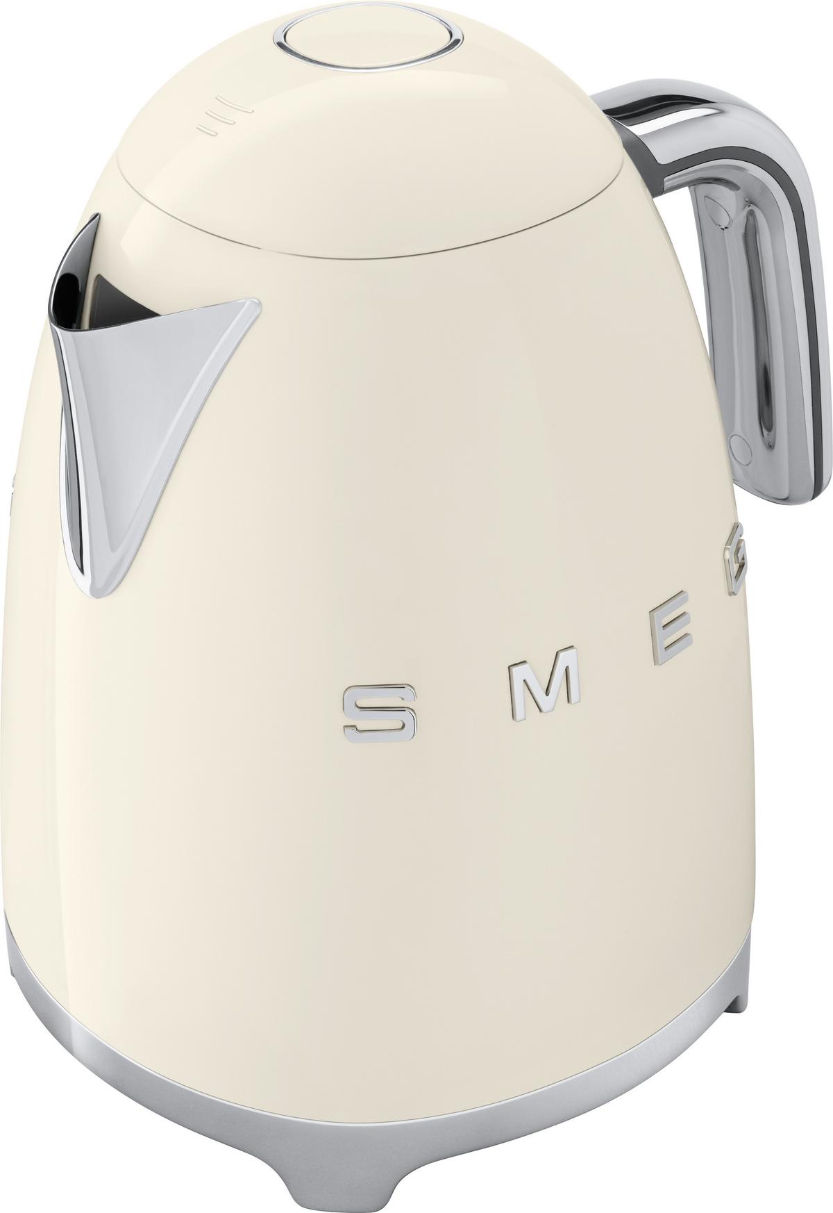 CZAJNIK ELEKTRYCZNY KLF03CREU/KLF01CREU SMEG - kremowy/kolor chromowy, Basics, tworzywo sztuczne/metal (22,3/24,8/17,1cm) - SMEG