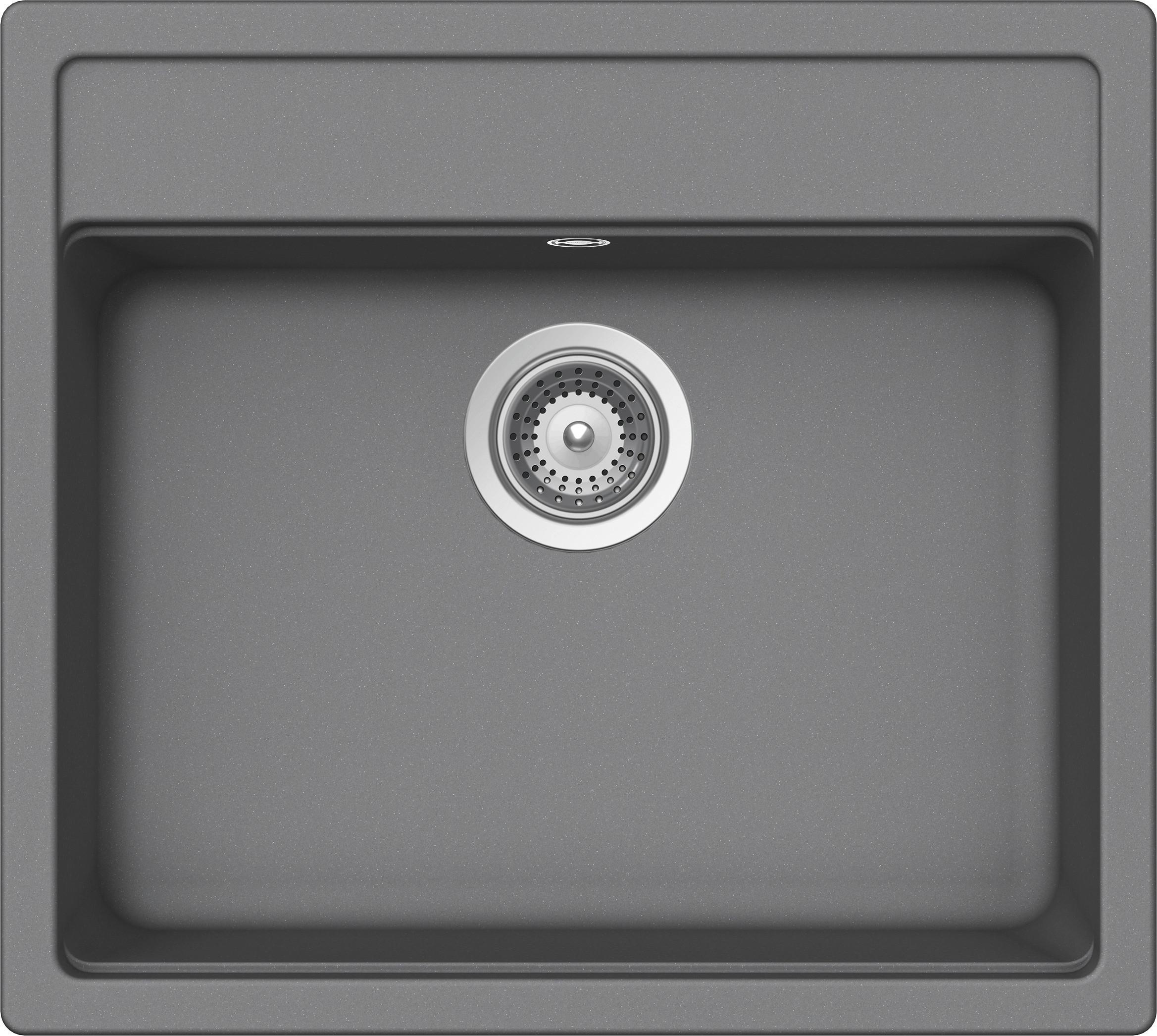 Spüle NEMN100AGCR in Croma - Grau, MODERN, Stein (57/51cm) - Schock