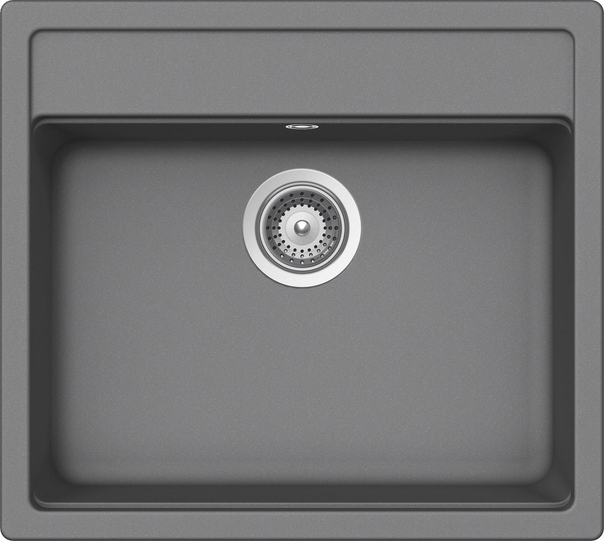 Spüle NEMN100AGCR in Croma - Grau, MODERN, Stein (57/51cm) - Schock