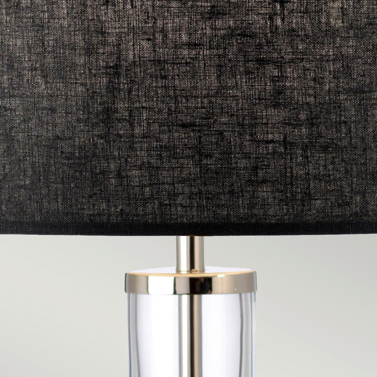 Stolna Svjetiljka Orb-Clear - boje nikla, Konvencionalno, staklo/tekstil (36/67cm)