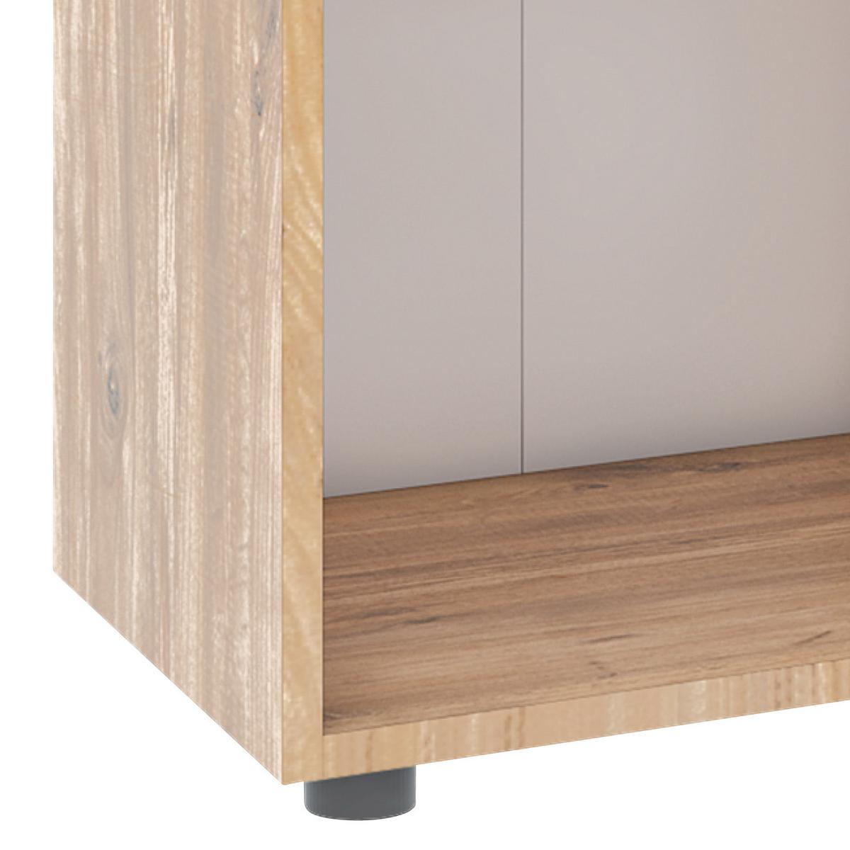 Regal Ulas 3, Hrast - črna/medeni hrast, Moderno, umetna masa/leseni material (49/108/32cm) - MID.YOU