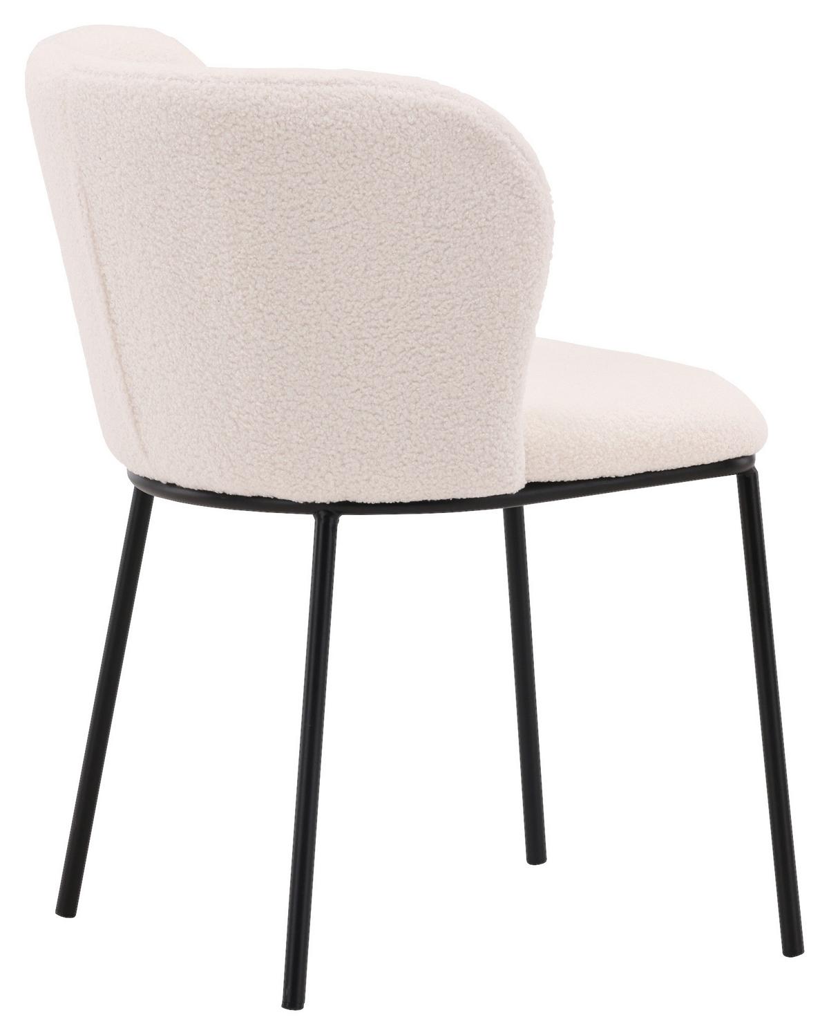 STUHL-SET EDINA - Schwarz/Weiß, Design, Textil/Metall (56/55/76cm) - Livetastic