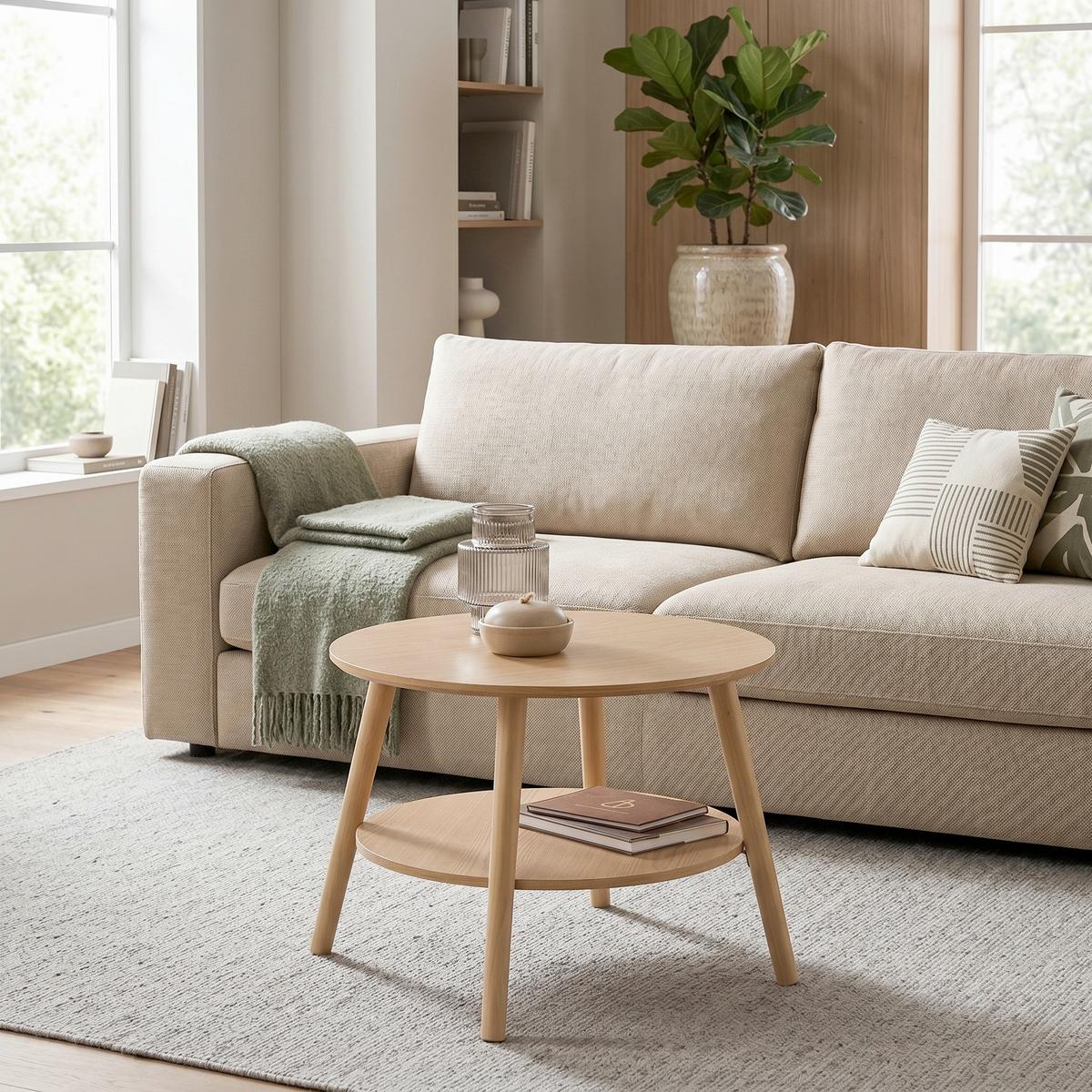 Couchtisch Freddy Naturfarben - Naturfarben, MODERN, Holz/Holzwerkstoff (60/43cm) - Mömax