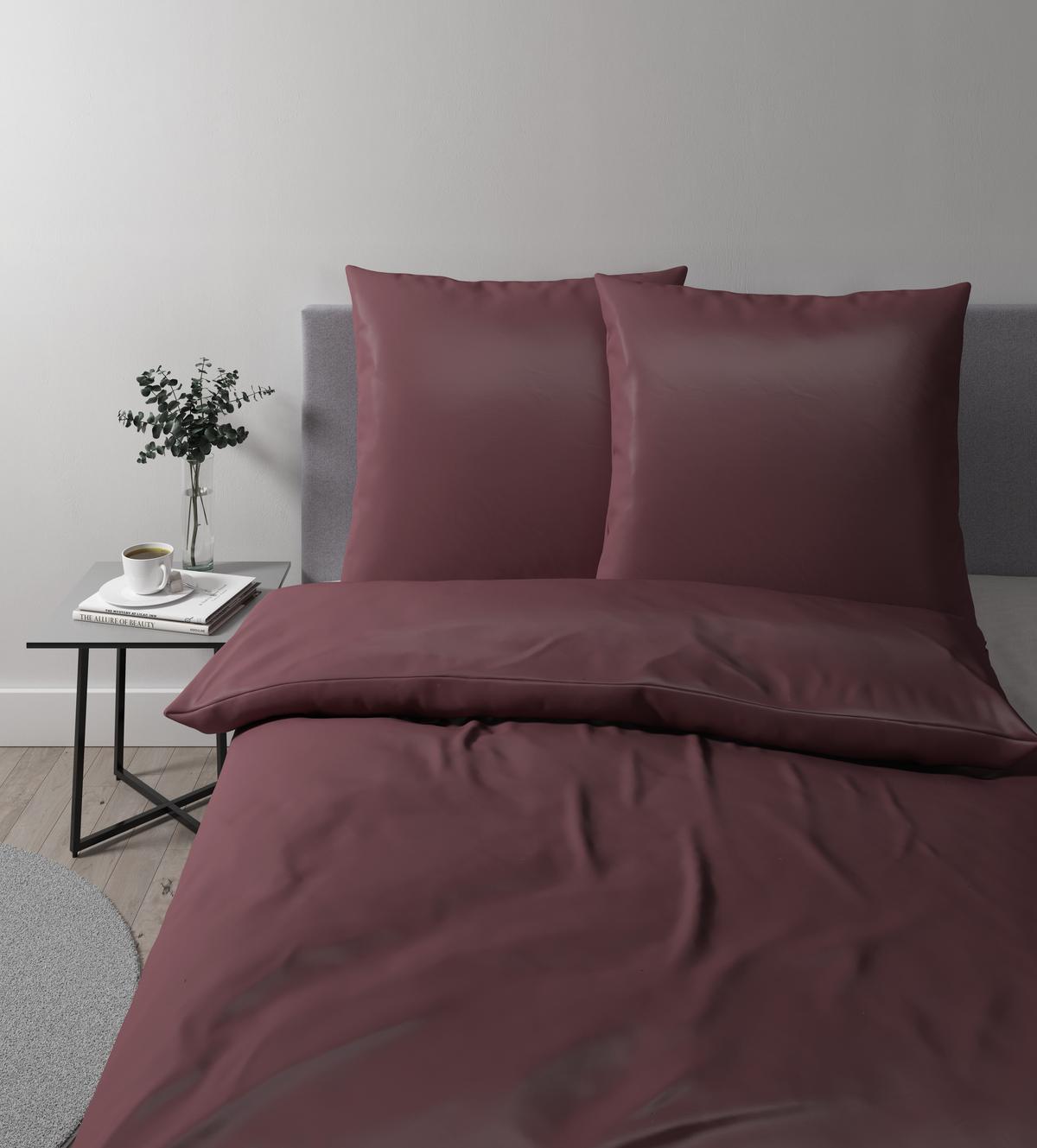 Bettwäsche Alex Uni XXL ca. 200x220cm - Beere, MODERN, Textil (200/220cm) - Premium Living