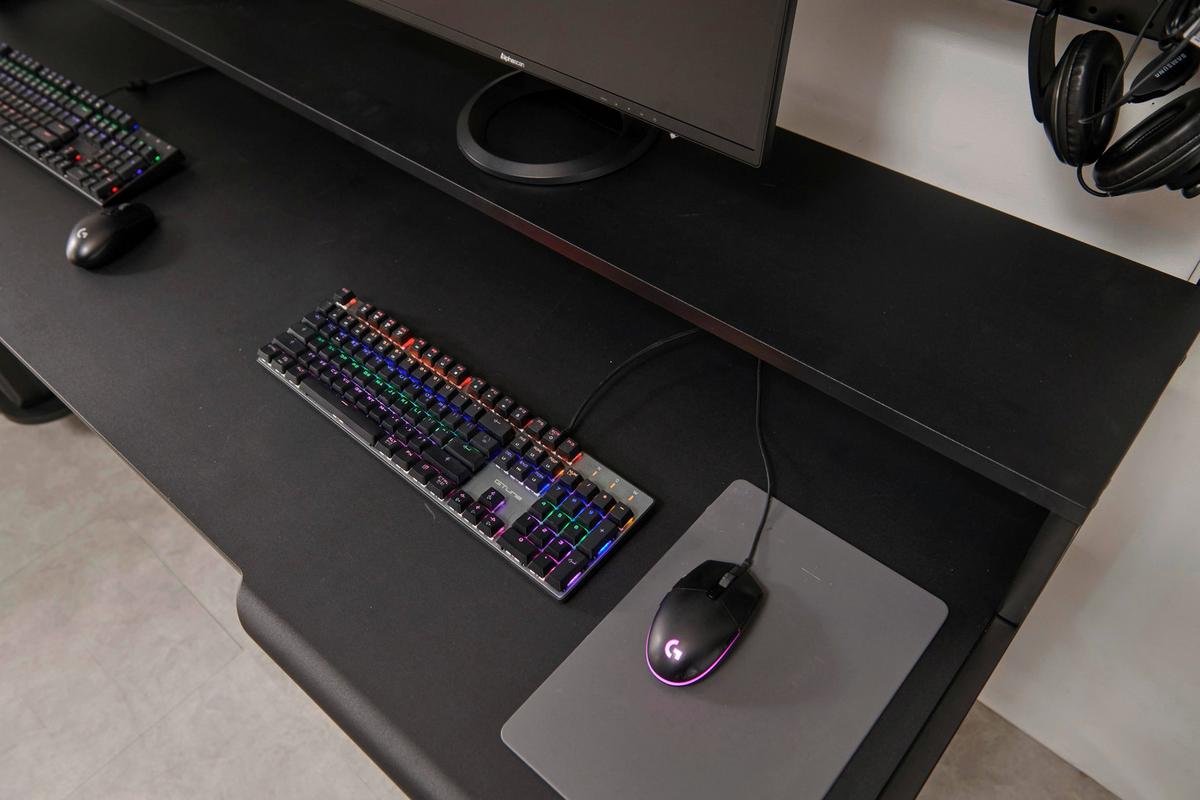 Schreibtisch Metall Schwarz - Schwarz, Design, Holzwerkstoff/Metall (180/70/148cm) - Livetastic