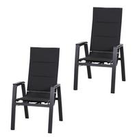 Garten-Relaxsessel-Set Milano 2-tlg. Anthrazit - Anthrazit, Basics, Kunststoff/Metall (73/110/59cm) - Siena Garden