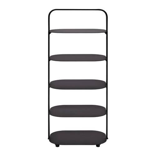Regal Levit in Schwarz - Schwarz, MODERN, Kunststoff/Metall (47/109/35cm) - Premium Living