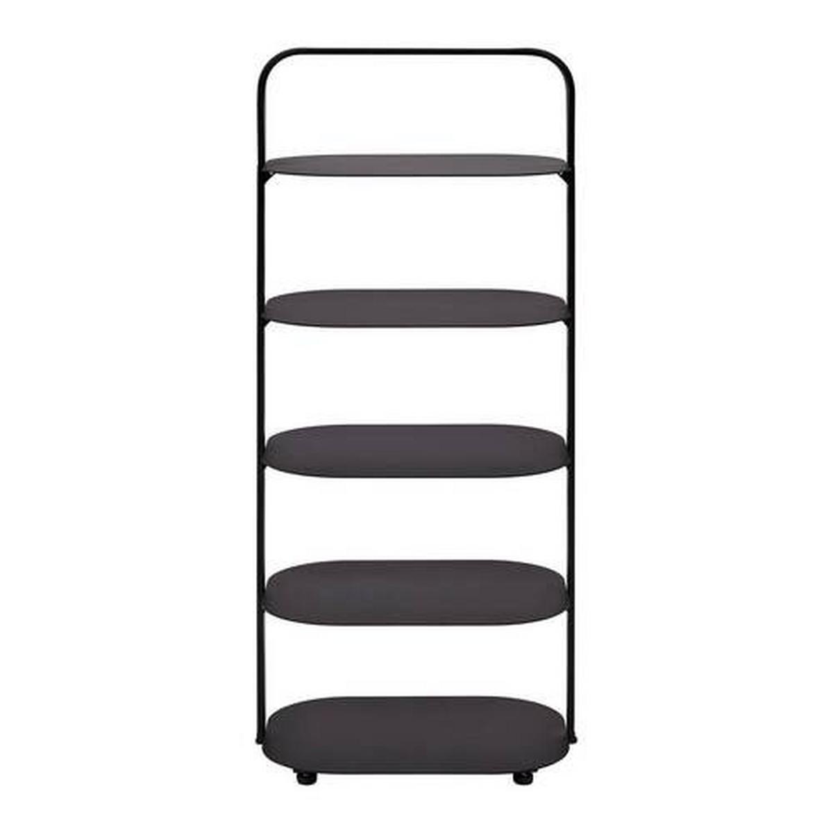 Regal Levit in Schwarz - Schwarz, MODERN, Kunststoff/Metall (47/109/35cm) - Premium Living
