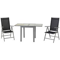 Vrtni Set Amalfi, 3-Delno, Modra - modra/srebrne barve, Moderno, kovina/tekstil - Gardenson
