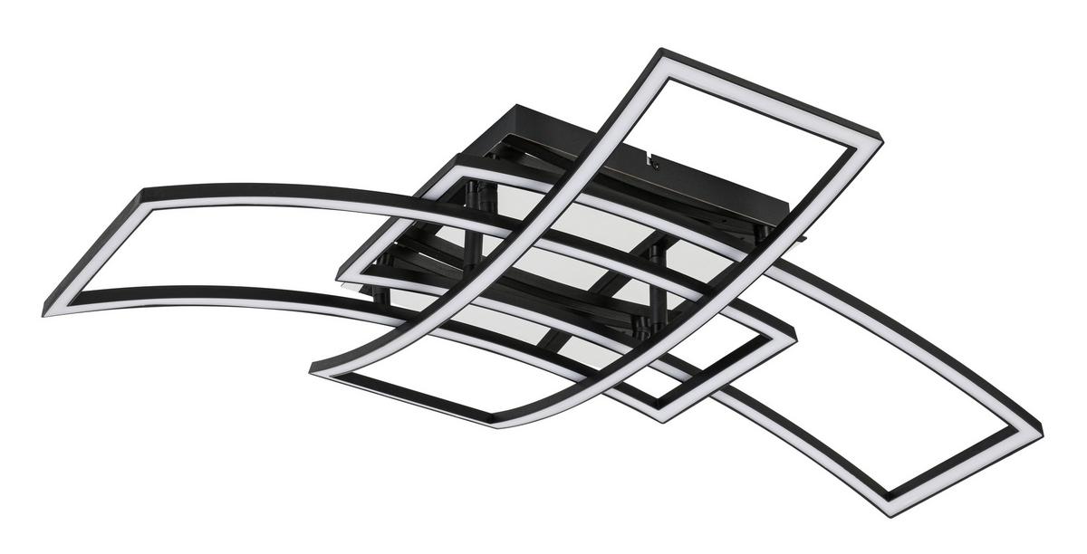 Led-deckenleuchte Enikö Schwarz/chromfarben Max. 42 W - barve kroma/črna, Moderno, kovina/umetna masa (59/81/16cm) - Mömax