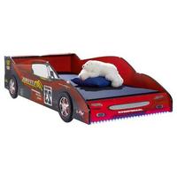 Kinder-/Juniorbett in Rot 'Meteor' - Weiss/Gelb, Basics, Holzwerkstoff (90/200cm) - MID.YOU