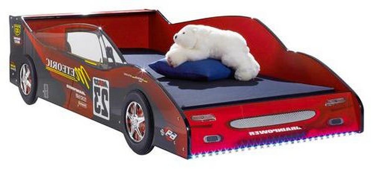 Kinder-/Juniorbett in Rot 'Meteor' - Weiss/Gelb, Basics, Holzwerkstoff (90/200cm) - MID.YOU