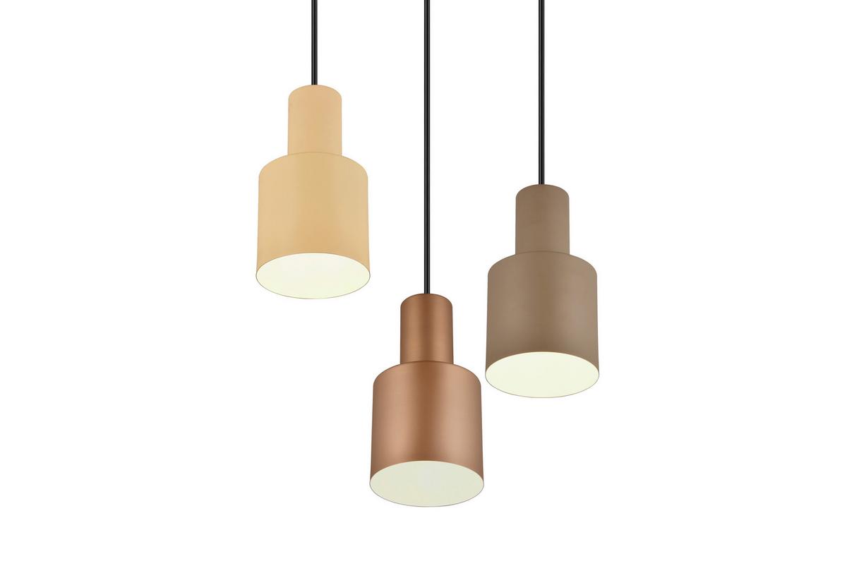 Hängeleuchte Agudo Braun max. 40 Watt - Taupe/Schwarz, KONVENTIONELL, Metall (37/150cm) - Trio Leuchten