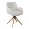 STOL MED ARMSTÖD MAILO - ljusgrå/naturfärgad, Modern, metall/trä (56/92/62cm) - Bessagi Home