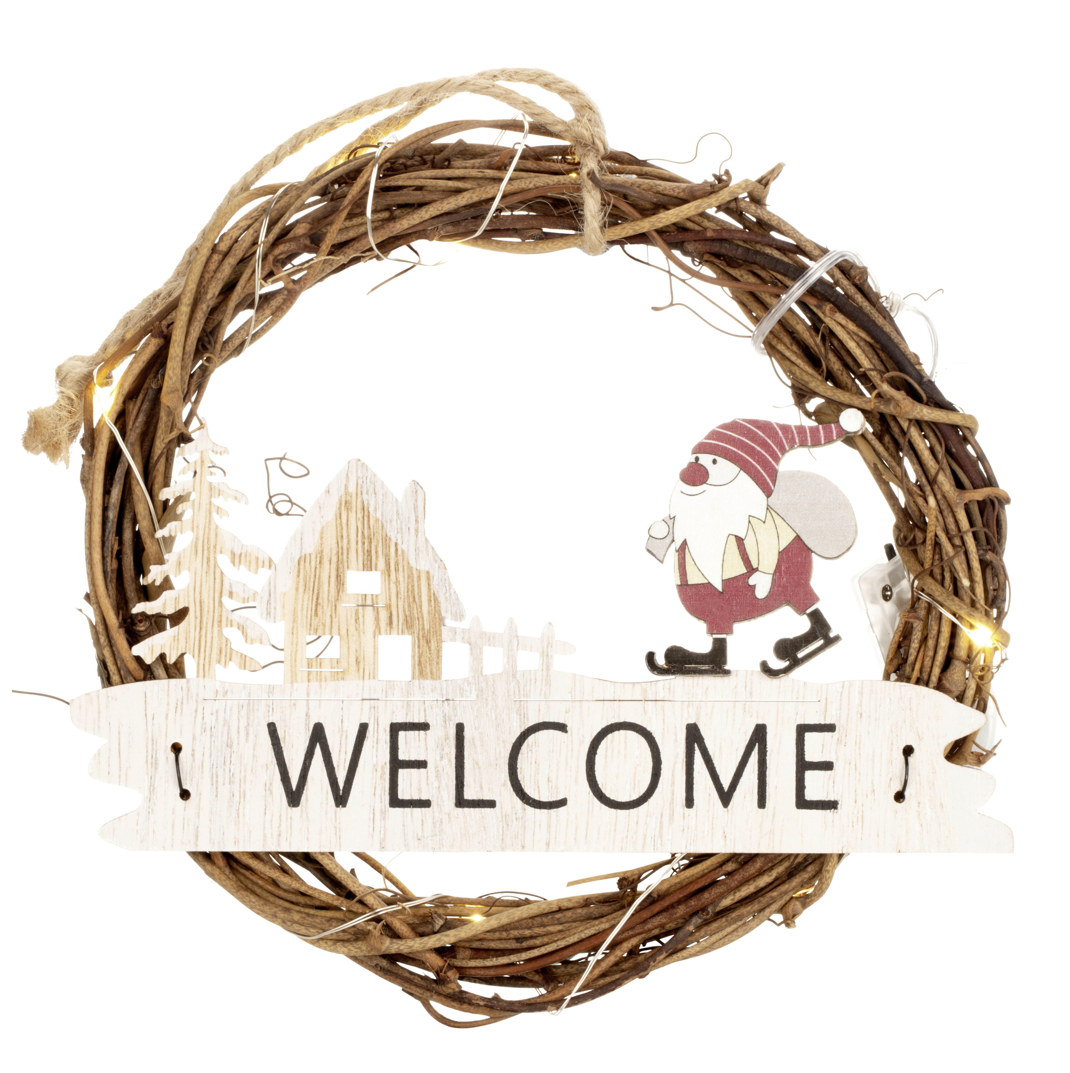 Led Dekorativna Svjetiljka Rili - bijela/prirodne boje, Konvencionalno, drvo/metal (18/3/18cm) - Modern Living