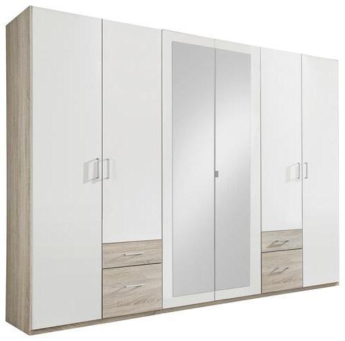 Ormar S Klasičnm Vratima Freiburg - bijela/srebrne boje, Design, staklo/drvni materijal (270/210/58cm) - Modern Living