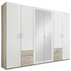 Ormar S Klasičnm Vratima Freiburg - bijela/srebrne boje, Design, staklo/drvni materijal (270/210/58cm) - Modern Living