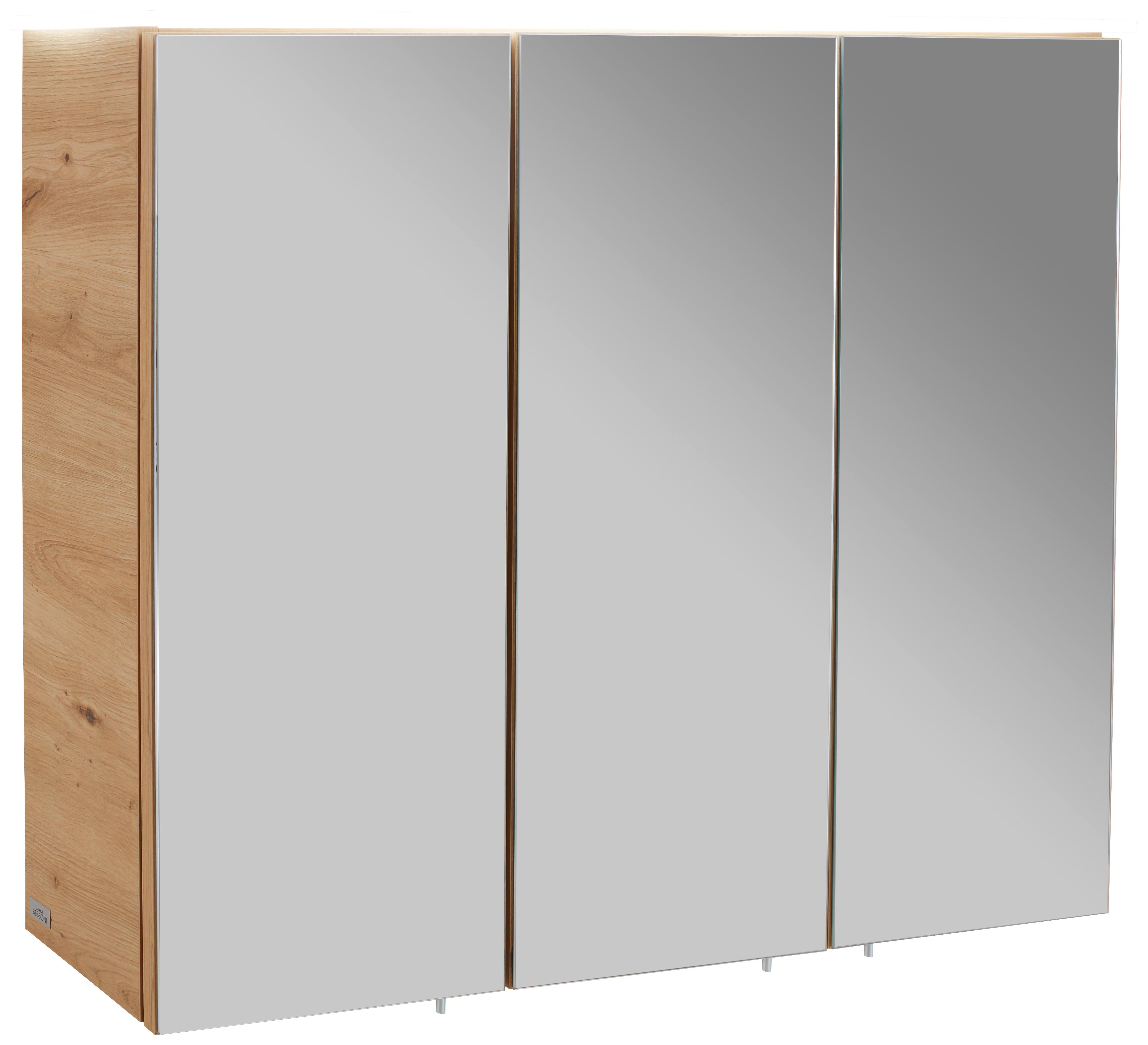 Omara Z Ogledalom Avensis 312 - barve hrasta/prozorno, Moderno, steklo/leseni material (75/73/20,5cm) - Mömax
